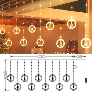 Serie de luz LED aros Navidad